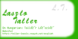 laszlo taller business card